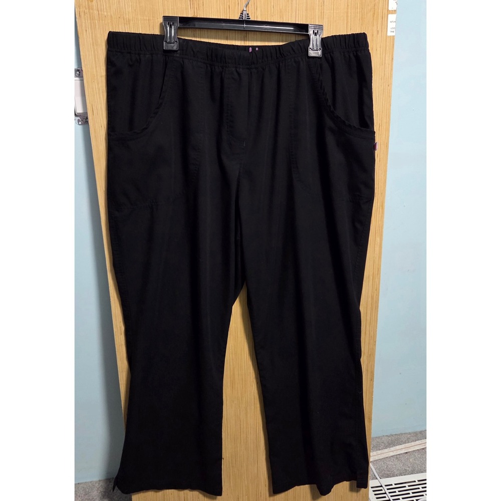Urbane Ultimate Women Black Scrub Pants XXL Elastic Drawstring Waist 9306 BKAH